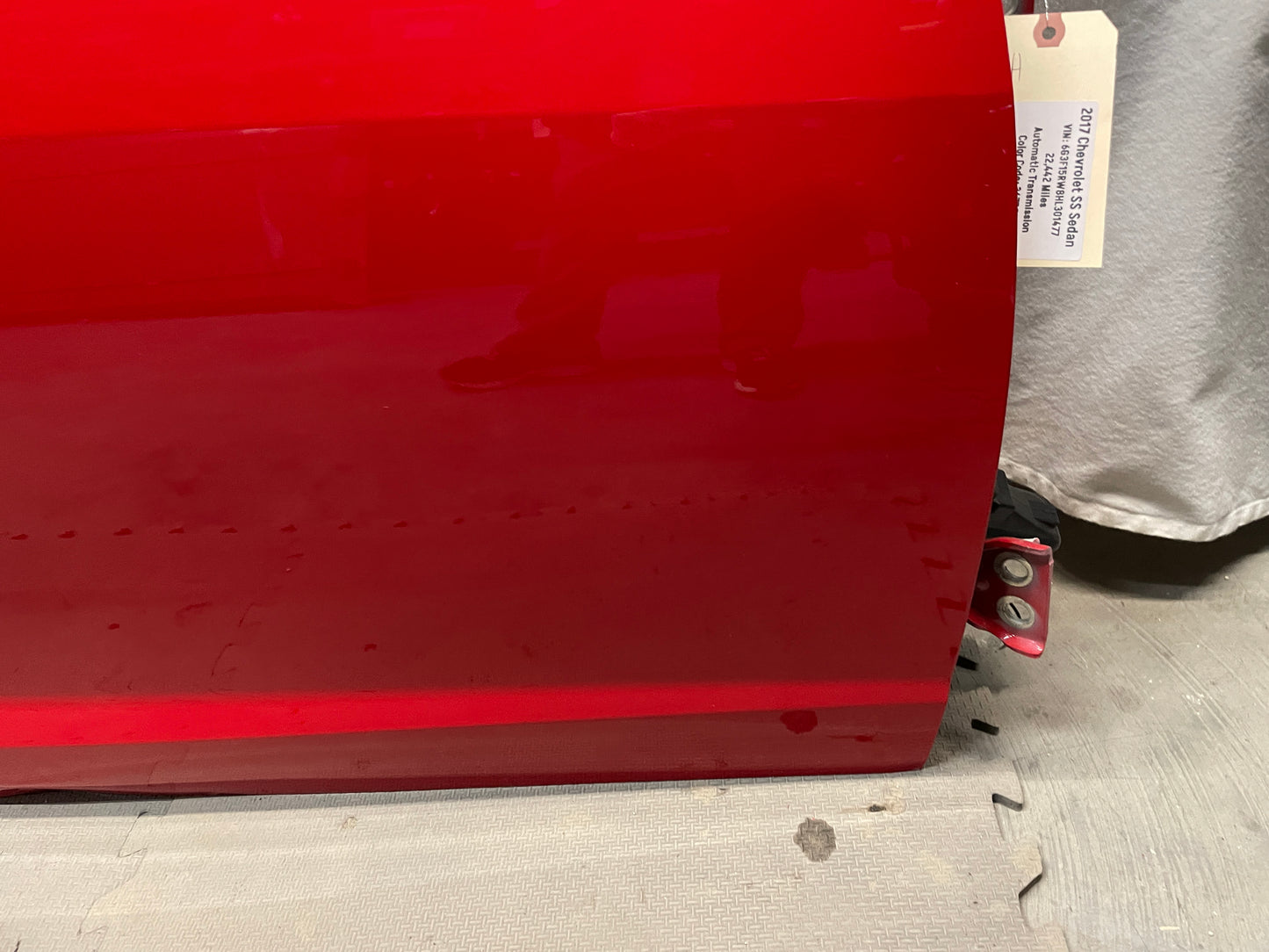 2017 Chevy SS Sedan RH Passenger Front Exterior Door Red OEM - Day's Parts Yard