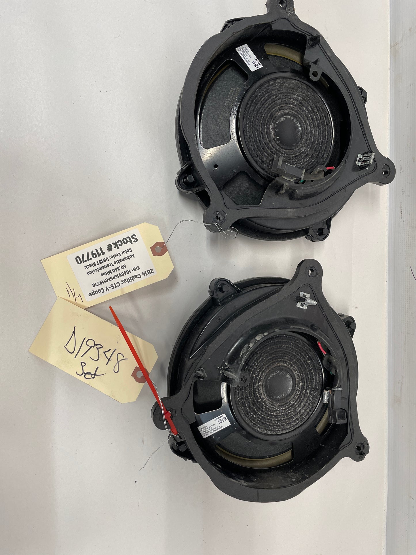 2014 Cadillac CTS-V Coupe RH & LH Door Bose Speakers OEM - Day's Parts Yard