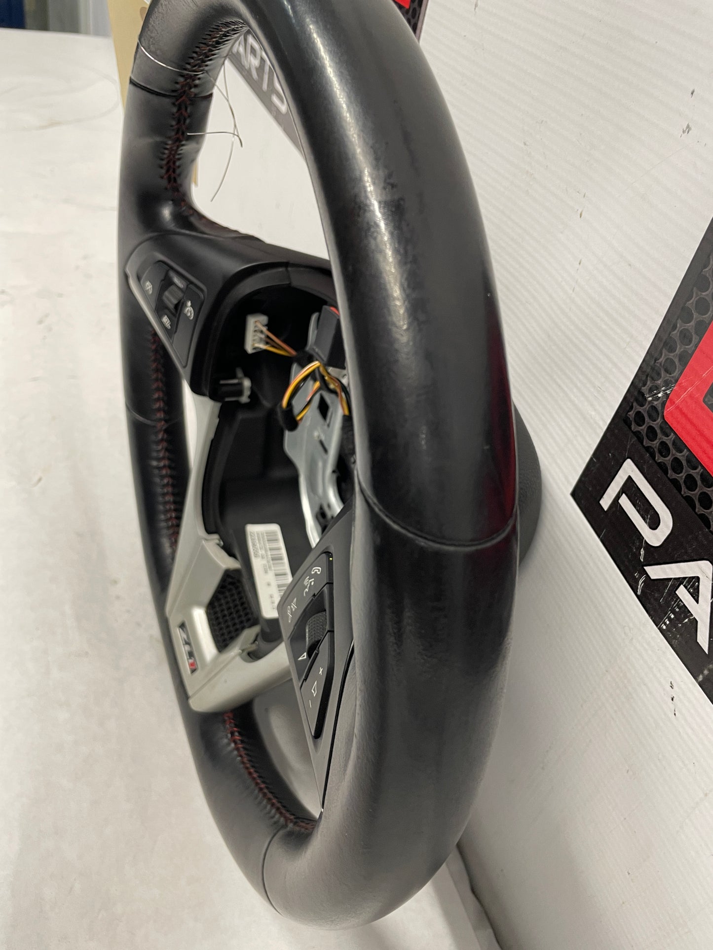 2012 Chevy Camaro ZL1 Steering Wheel w/ Buttons Black Leather OEM - Day's Parts Yard
