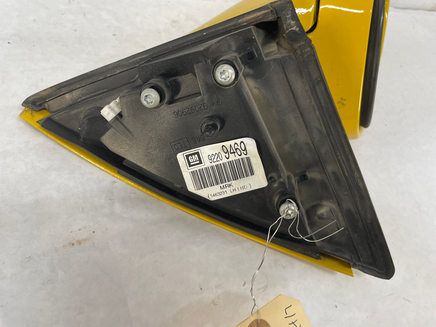 2005 Pontiac GTO LH Driver Exterior Out Side Mirror Yellow OEM