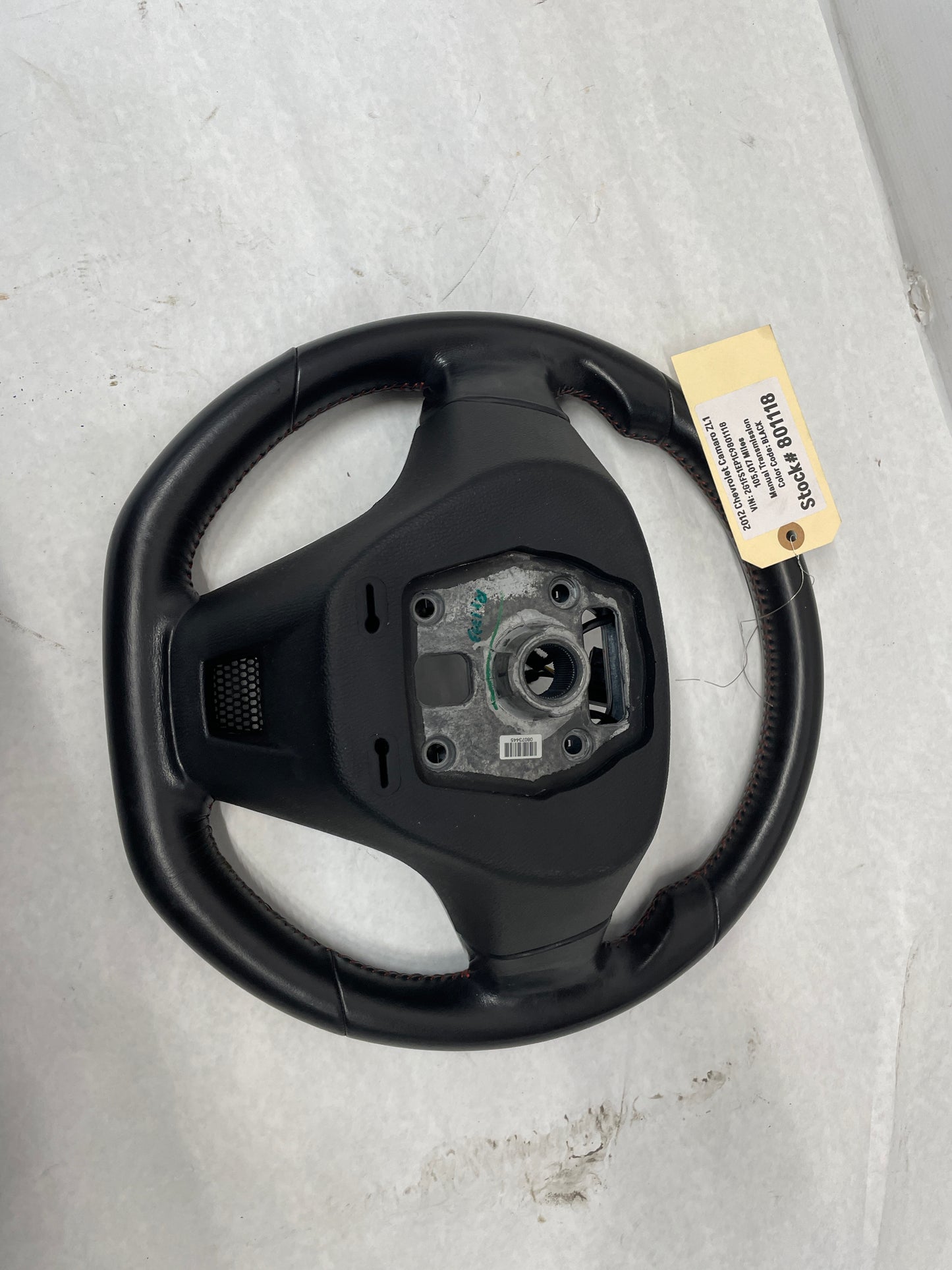 2012 Chevy Camaro ZL1 Steering Wheel w/ Buttons Black Leather OEM - Day's Parts Yard