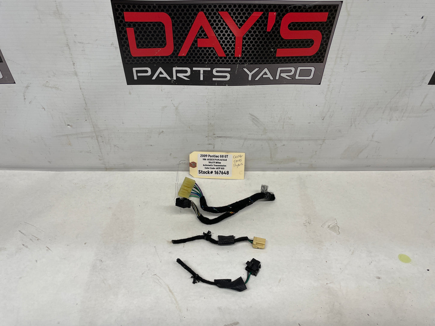 2009 Pontiac G8 Center Console Wire Wiring Harness Pigtail Plugs OEM - Day's Parts Yard