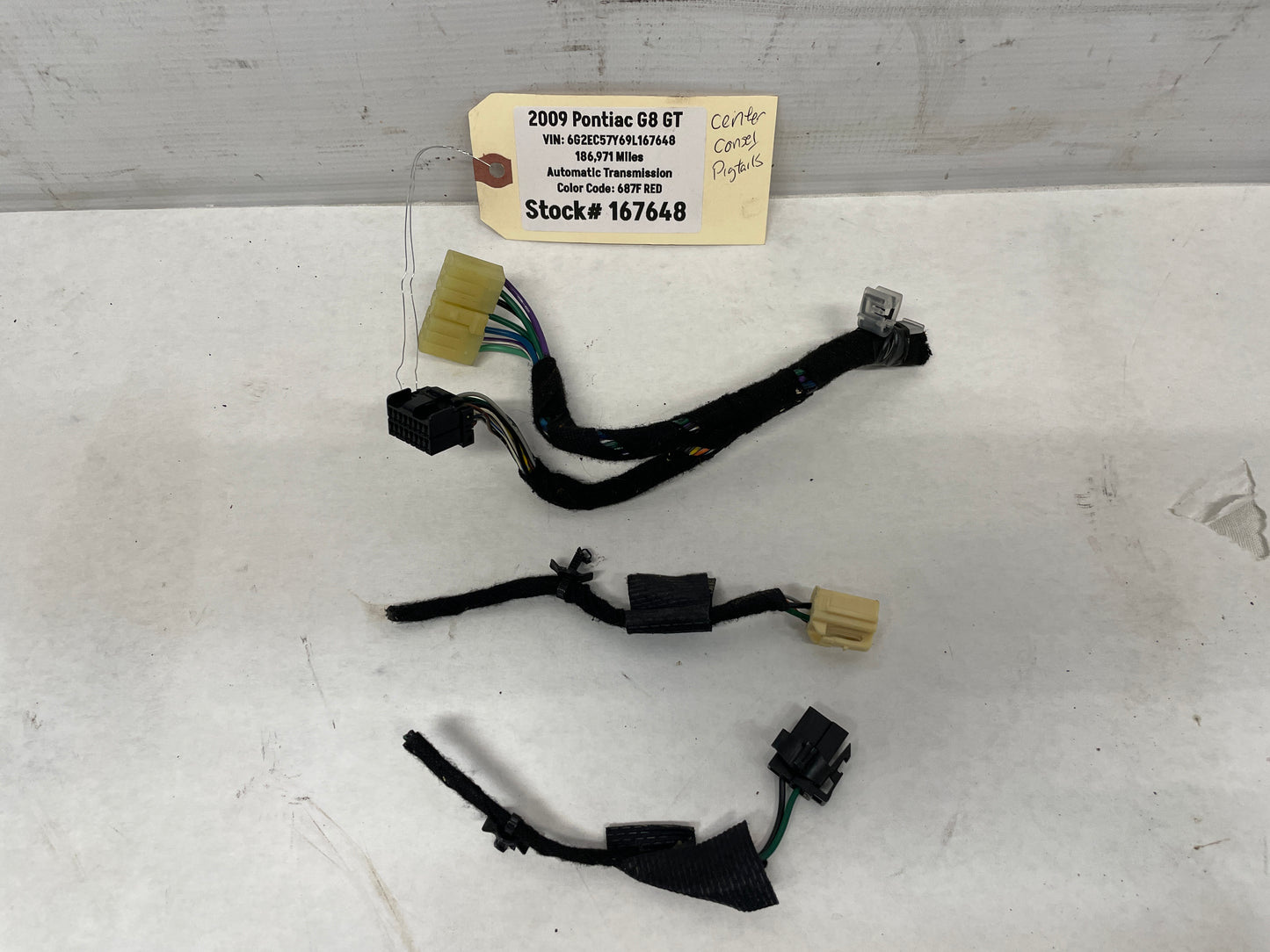 2009 Pontiac G8 Center Console Wire Wiring Harness Pigtail Plugs OEM - Day's Parts Yard