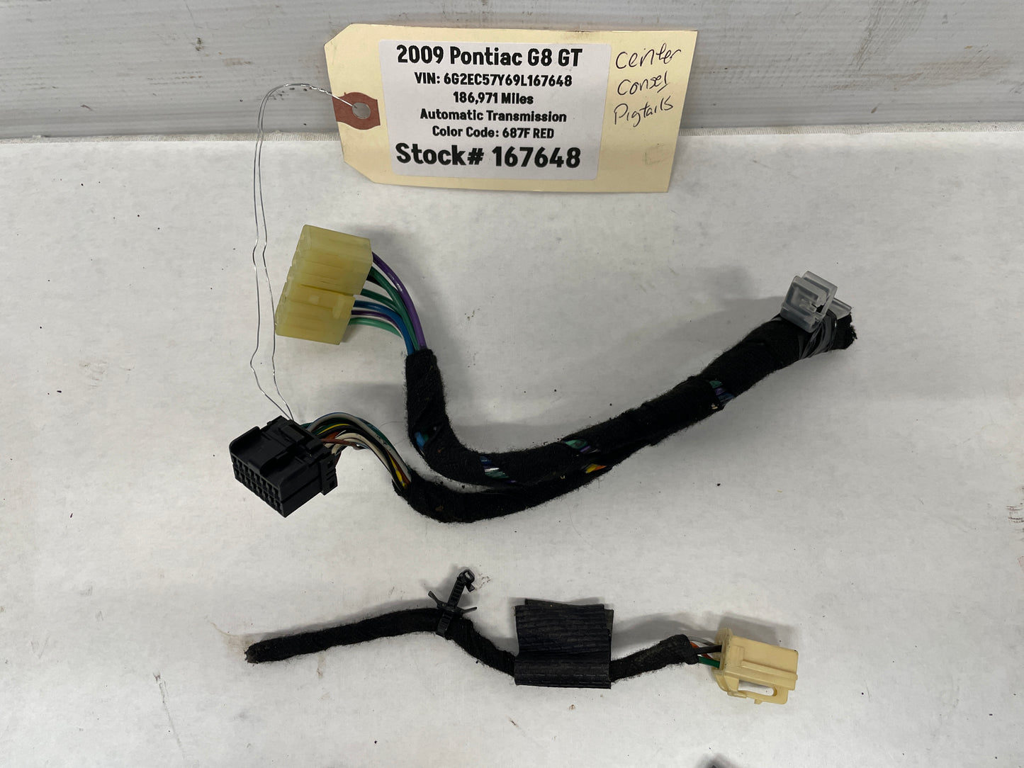 2009 Pontiac G8 Center Console Wire Wiring Harness Pigtail Plugs OEM - Day's Parts Yard
