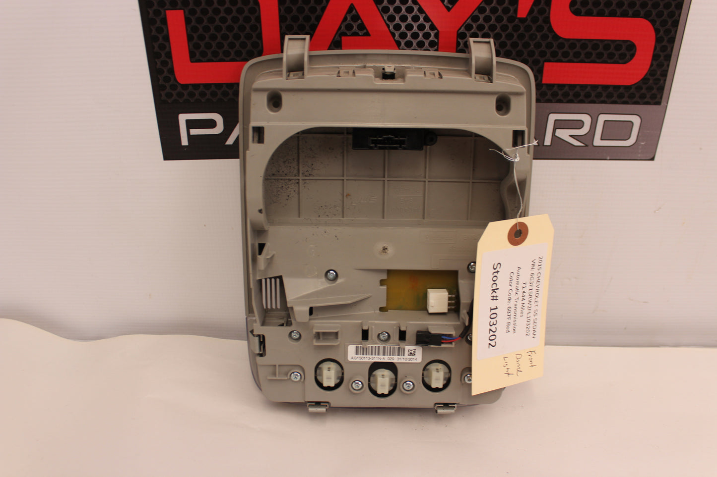 2015 Chevy SS Sedan Over Head Console Dome Map Light OEM - Day's Parts Yard