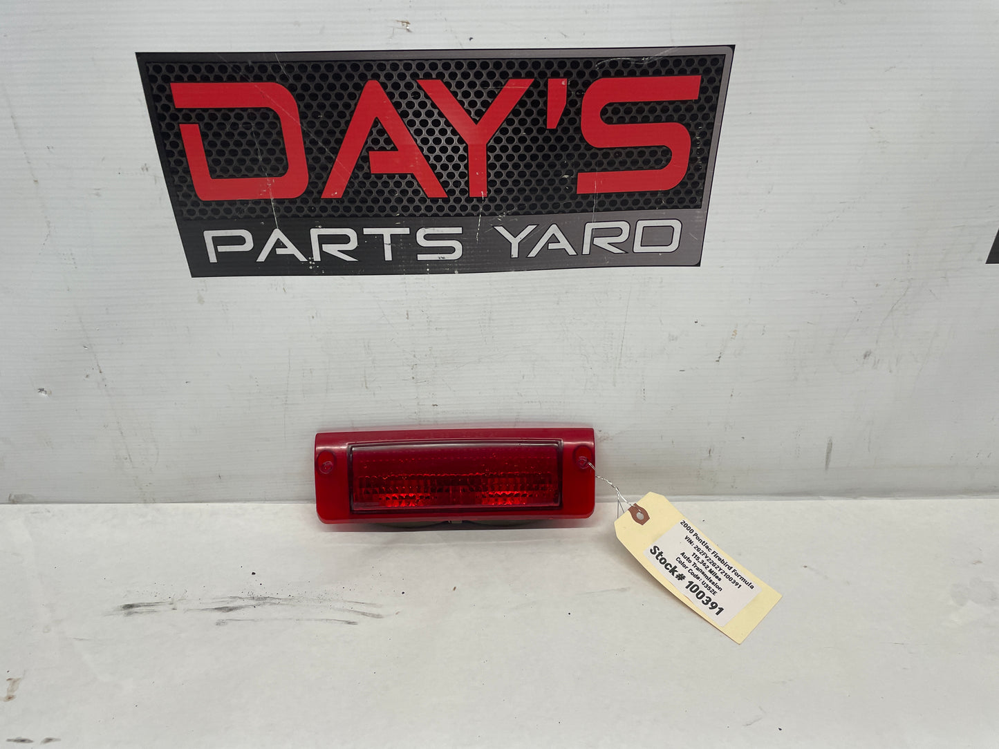2000 Pontiac Firebird Formula Third Brake Light Lamp OEM - Day's Parts Yard