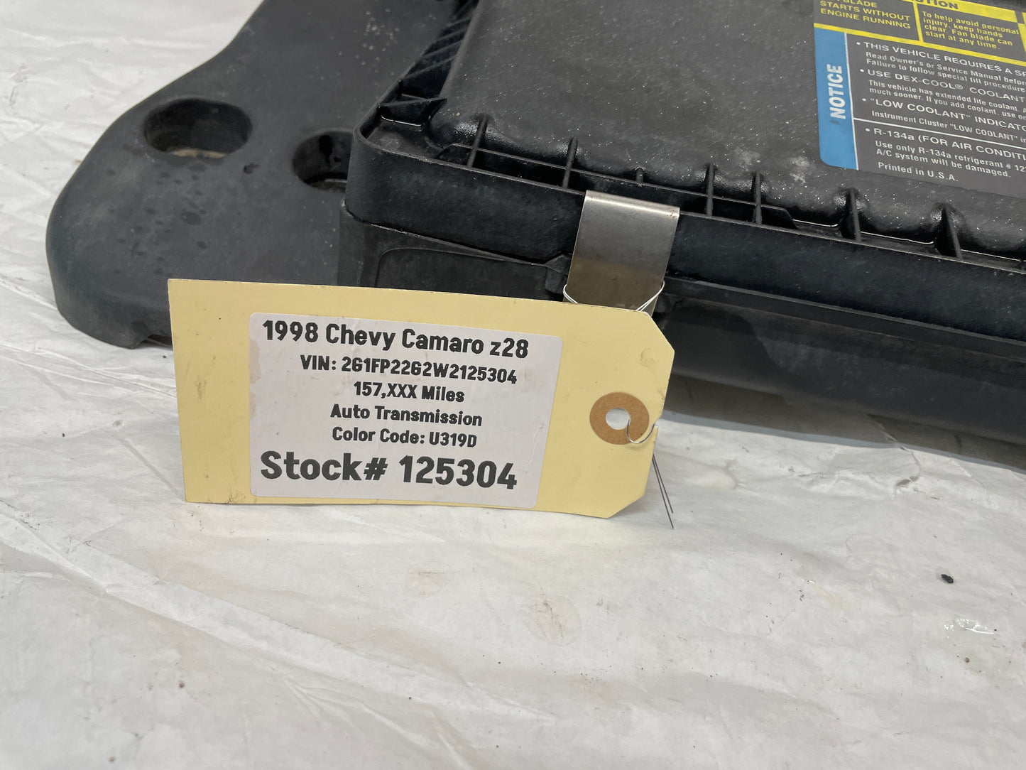 1998 Chevy Camaro Z28 Factory OEM Air Intake Box Radiator Mount Bracket OEM - Day's Parts Yard