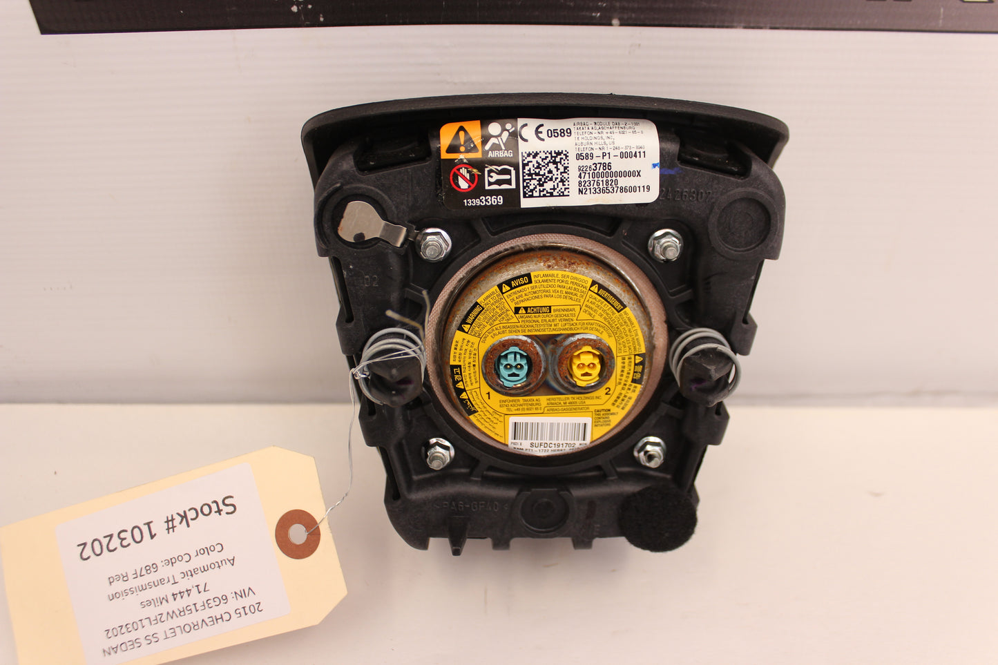 2015 Chevy SS Sedan Steering Wheel Airbag Air Bag OEM - Day's Parts Yard