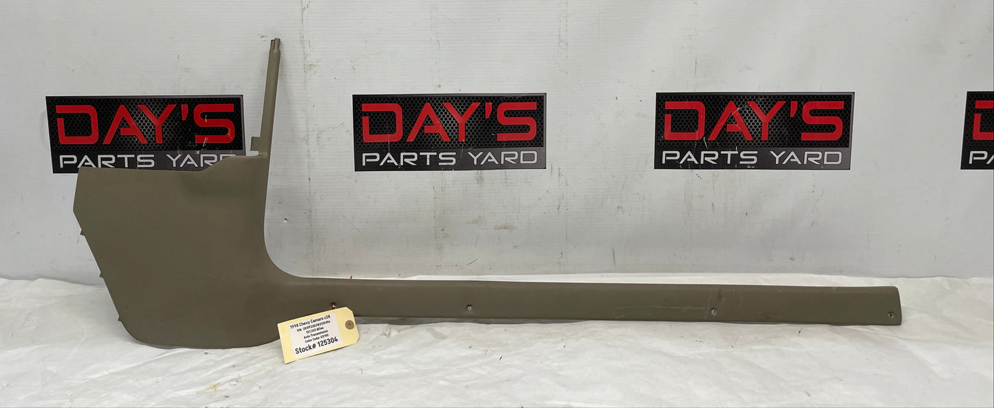 1998 Chevy Camaro Z28 RH Passenger Interior Kick Panel Trim Molding Tan OEM - Day's Parts Yard