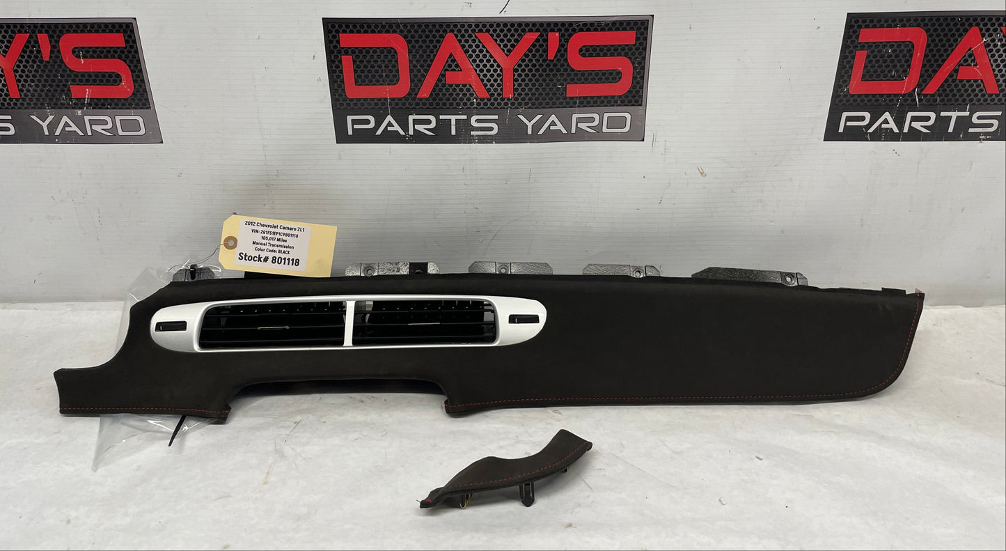 2012 Chevy Camaro ZL1 Alcantara Black Suede Dash Trim Insert Panel OEM - Day's Parts Yard