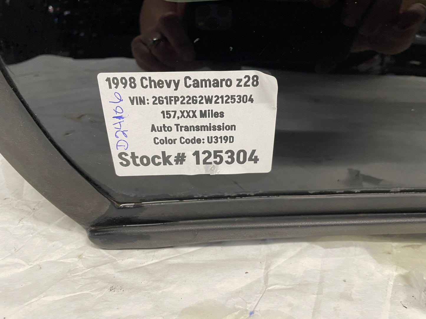 1998 Chevy Camaro Z28 LH Driver T-Top Roof Glass Window Panel OEM - Day's Parts Yard