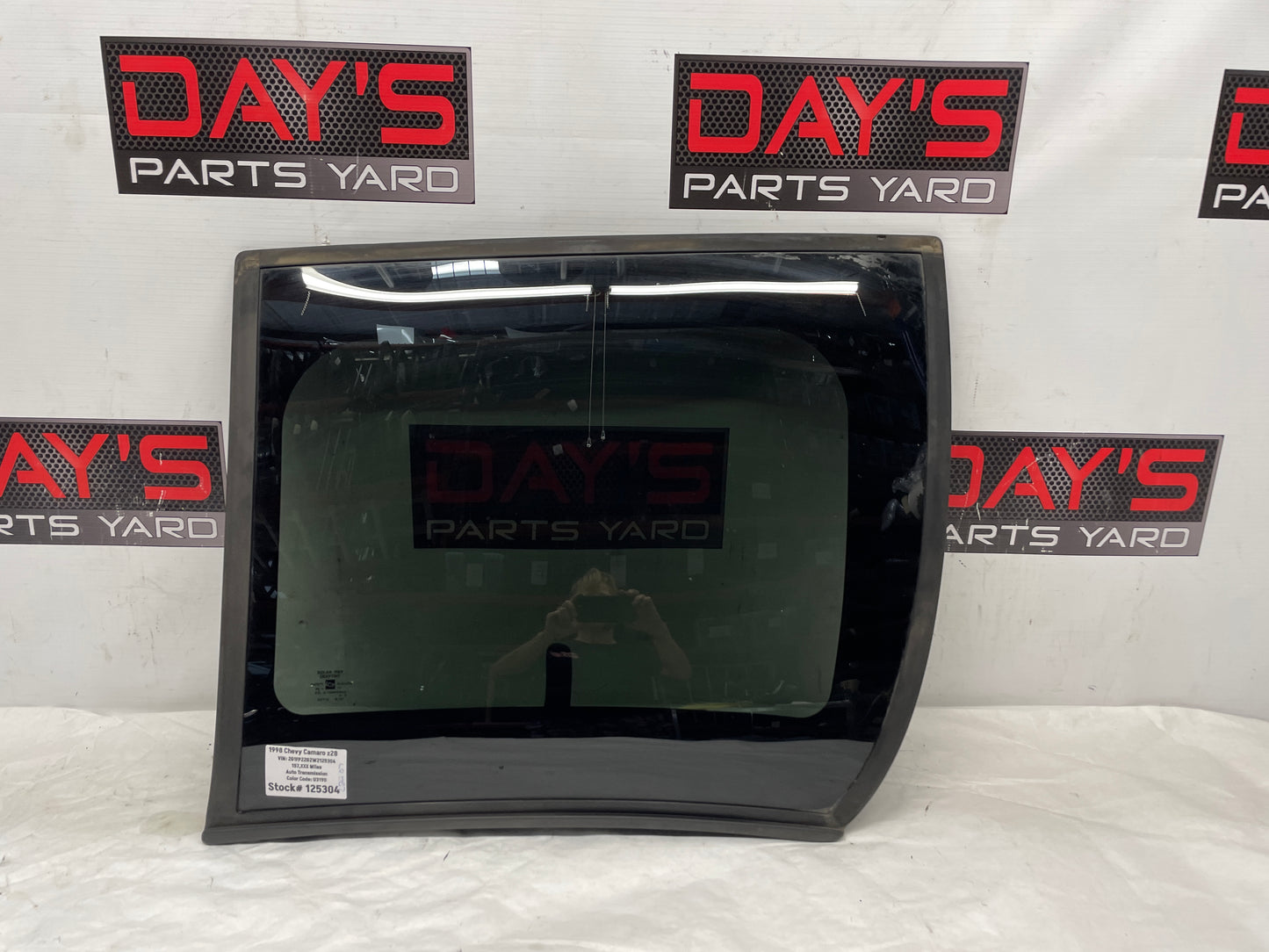 1998 Chevy Camaro Z28 RH Passenger T-Top Roof Glass Window Panel OEM - Day's Parts Yard