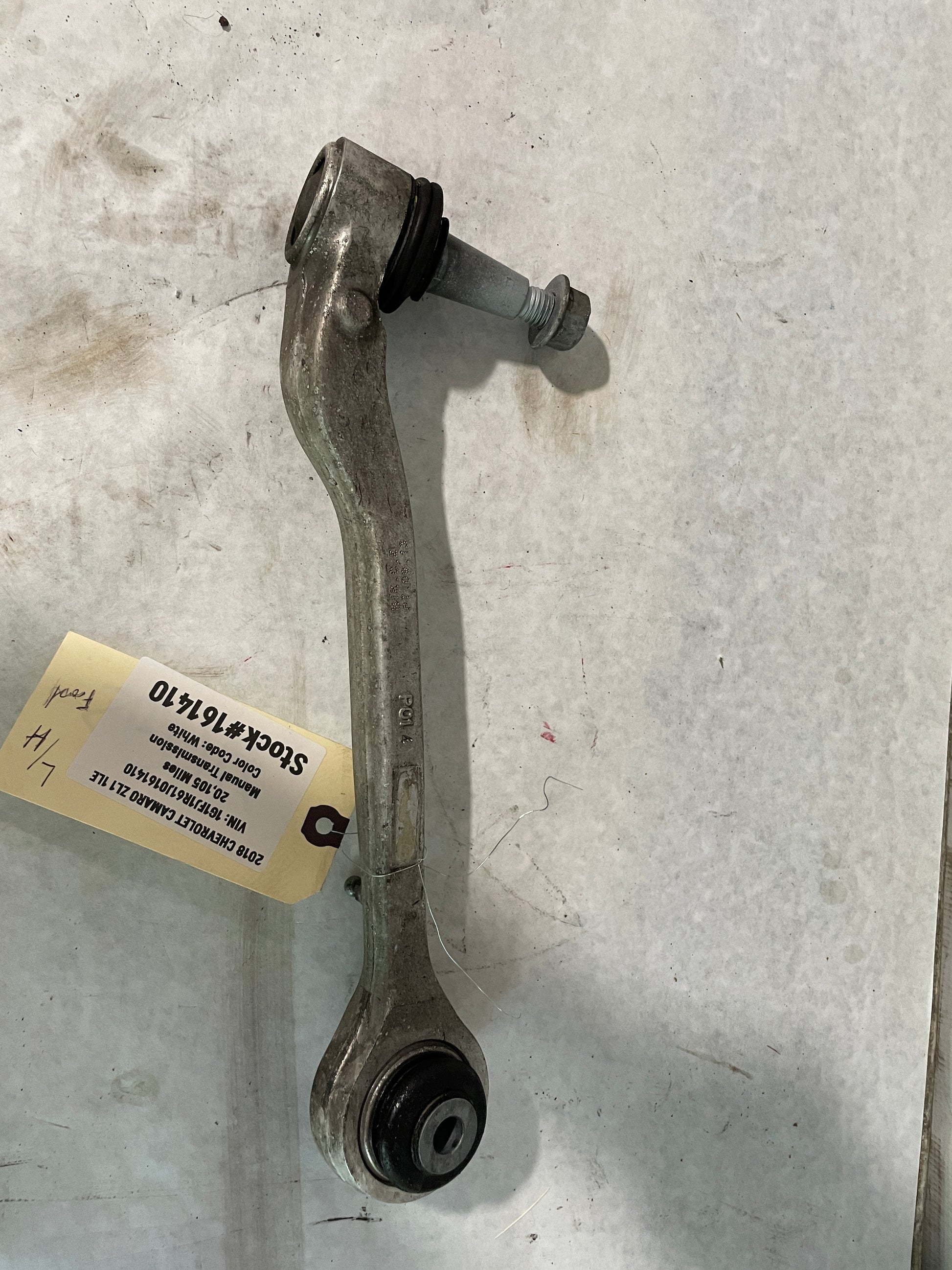 2018 Chevy Camaro ZL1 1LE LH Driver Front Rearward Lower Control Arm OEM - Day's Parts Yard