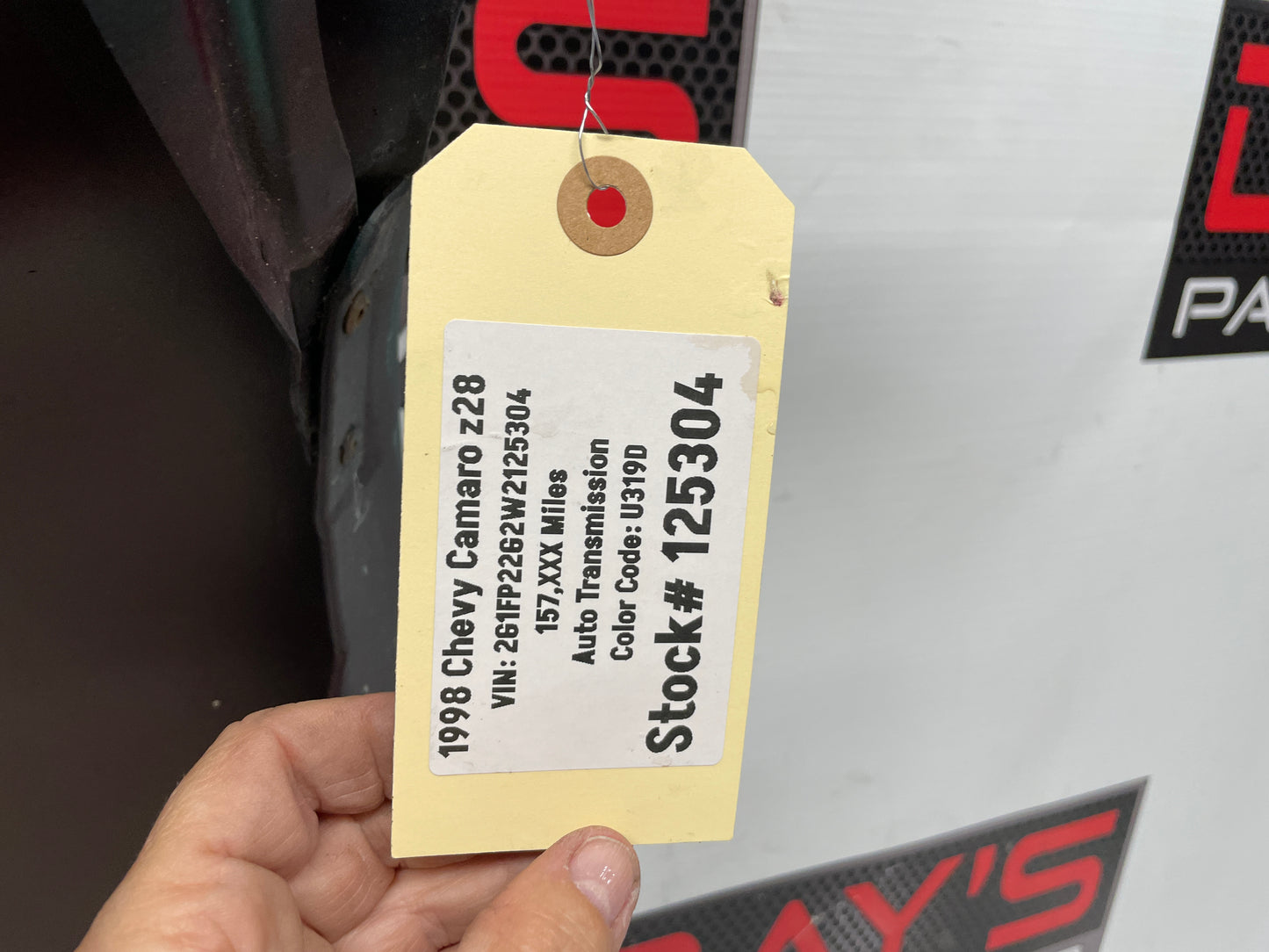 1998 Chevy Camaro Z28 RH Passenger Fender OEM - Day's Parts Yard