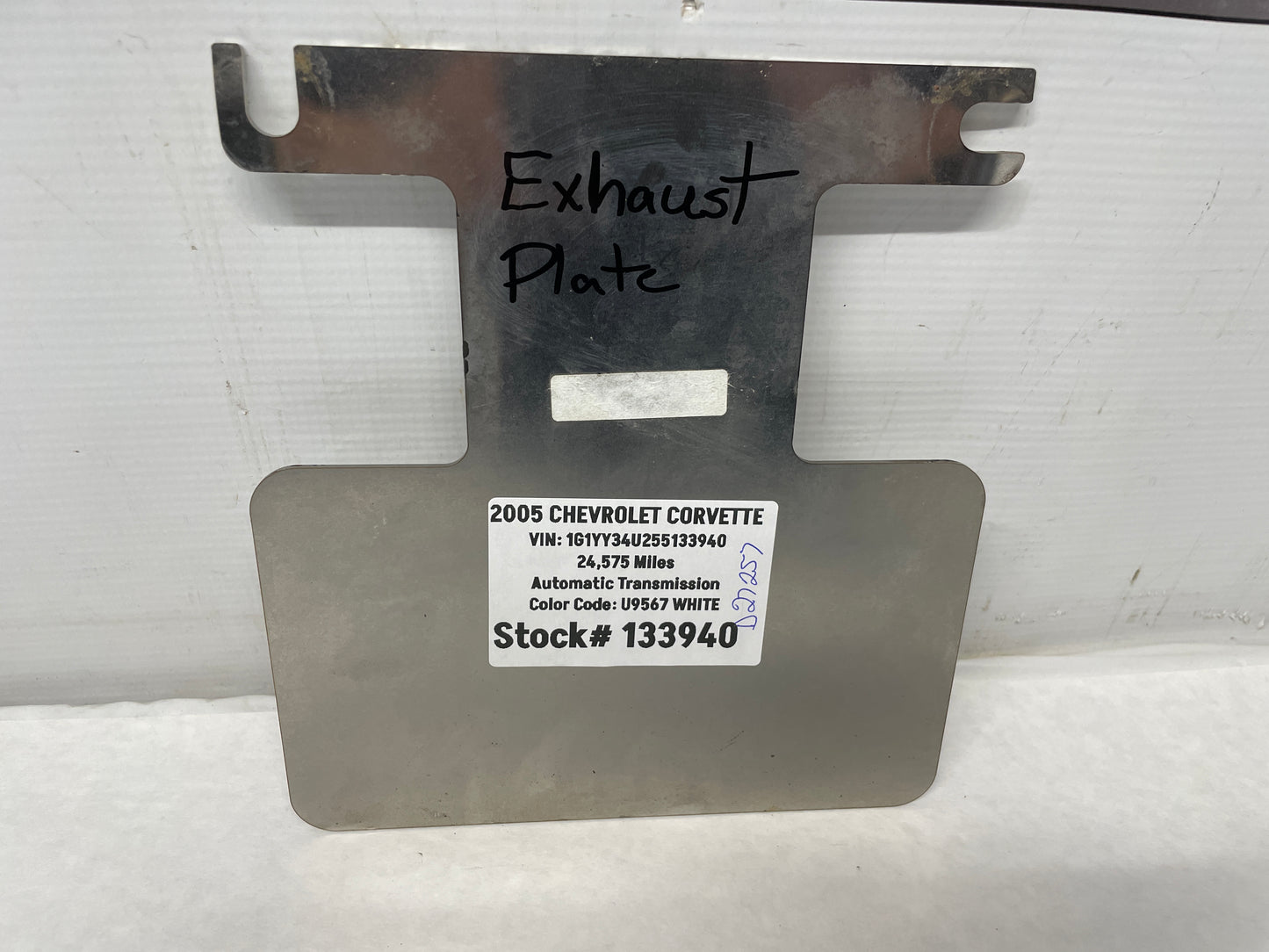 2005 Chevy C6 Corvette Rear Exhaust Enhancer Plate OEM - Day's Parts Yard