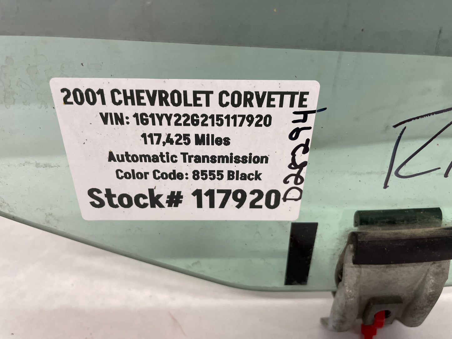 2001 Chevy C5 Corvette RH Passenger Door Window Glass OEM - Day's Parts Yard