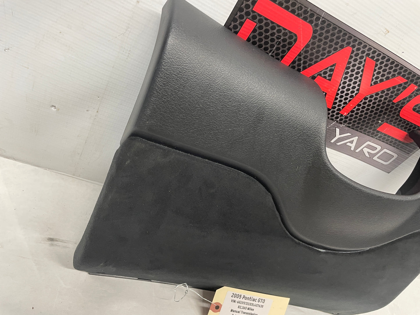 2005 Pontiac GTO Black Suede Interior Knee Bolster Fuse Box Block Cover OEM - Day's Parts Yard