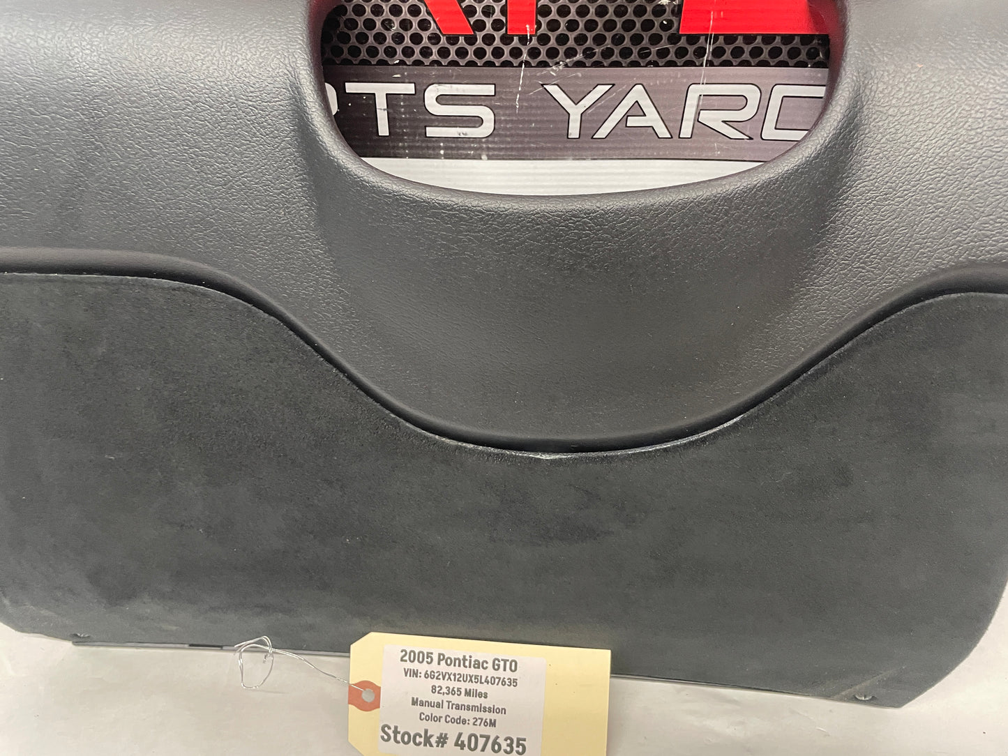 2005 Pontiac GTO Black Suede Interior Knee Bolster Fuse Box Block Cover OEM - Day's Parts Yard