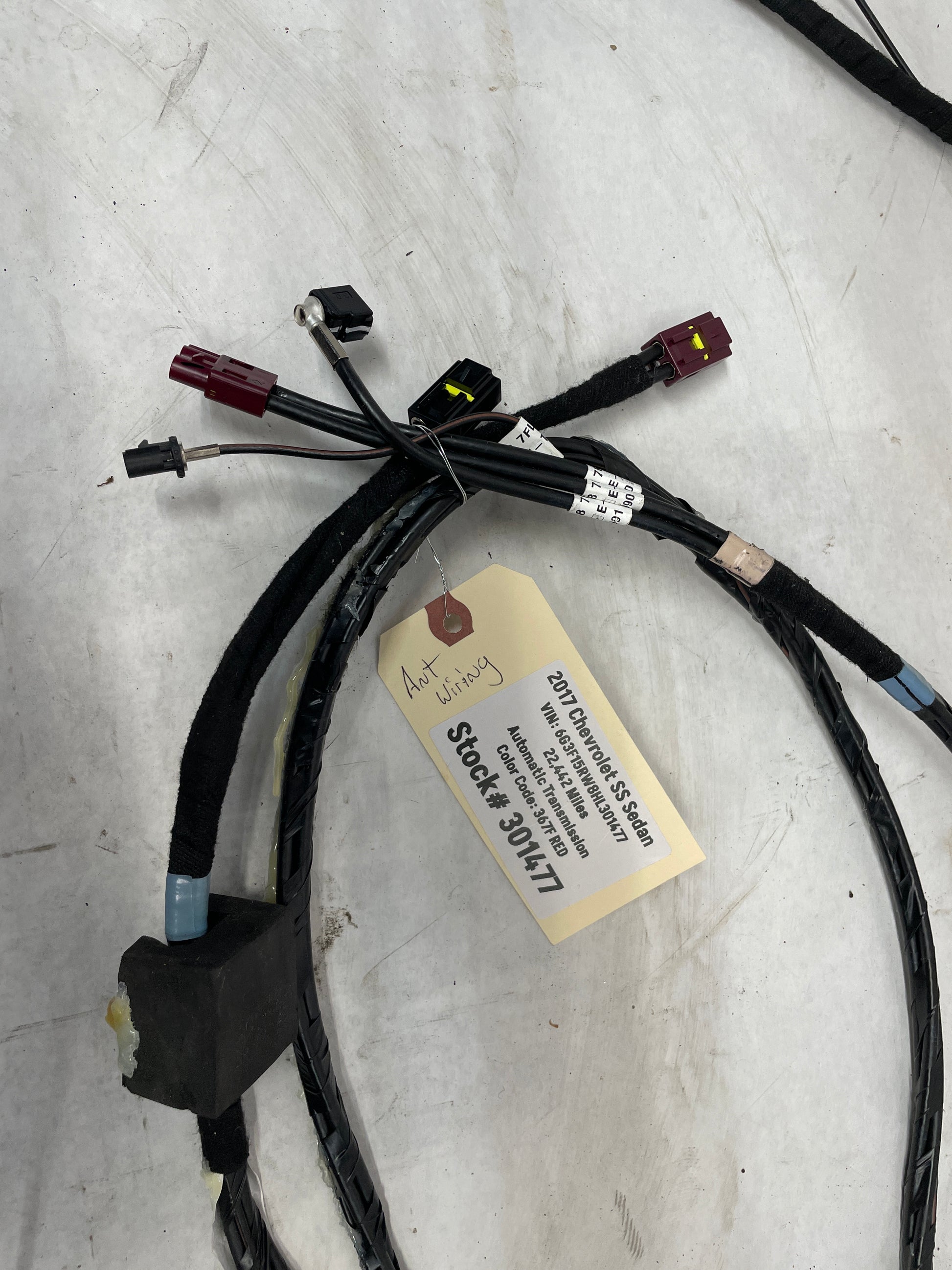 2017 Chevy SS Sedan Shark Fin Antenna Wire Wiring Harness OEM - Day's Parts Yard