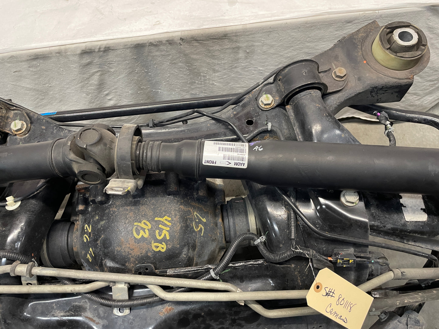 2012 Chevy Camaro ZL1 3.73 Complete Rear Axle Suspension Cradle K Member Subframe Differential OEM - Day's Parts Yard