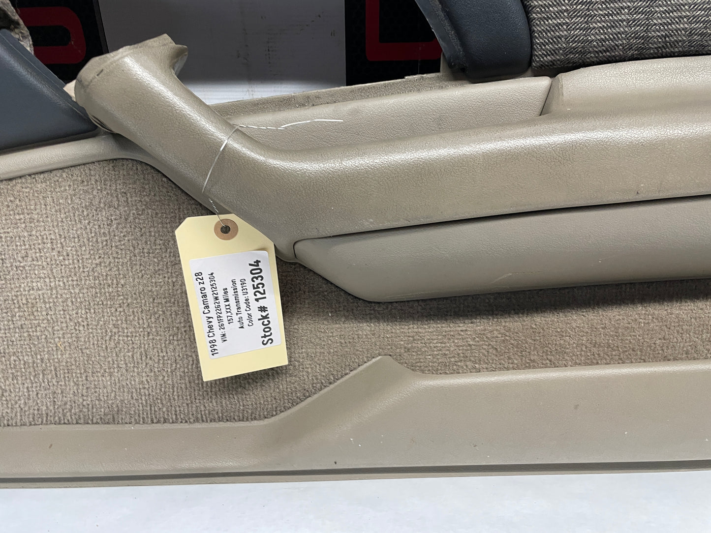 1998 Chevy Camaro Z28 RH Passenger Interior Door Panel Trim Tan OEM - Day's Parts Yard