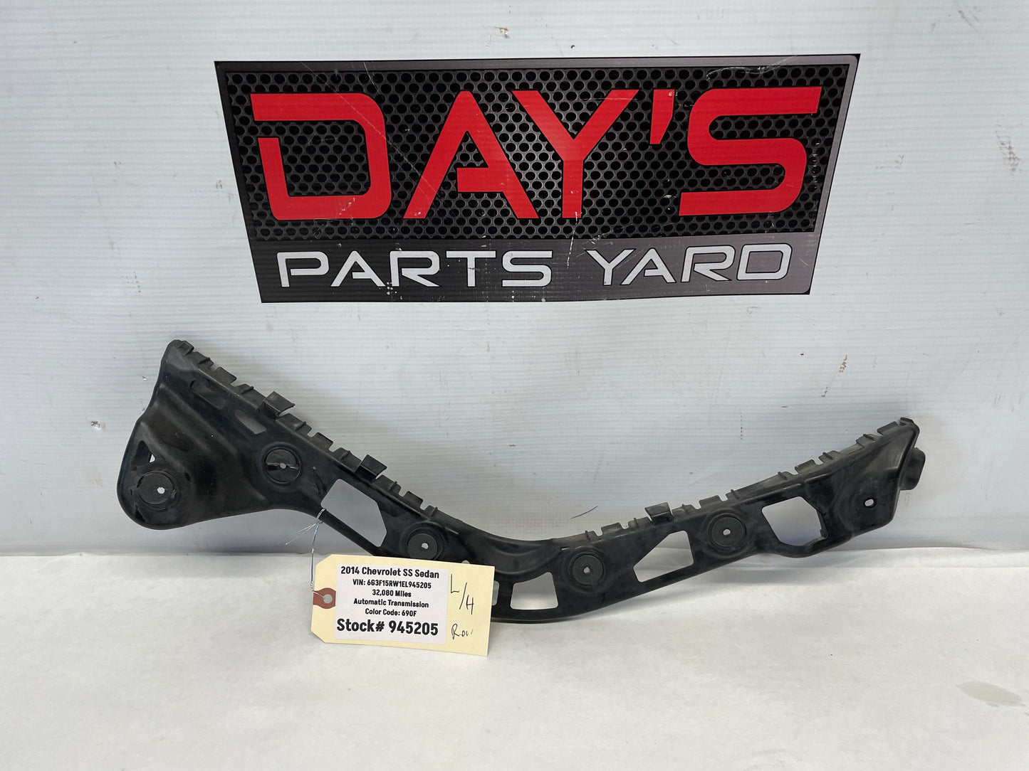 2014 Chevy SS Sedan LH Driver Rear Bumper Bracket Mount OEM - Day's Parts Yard