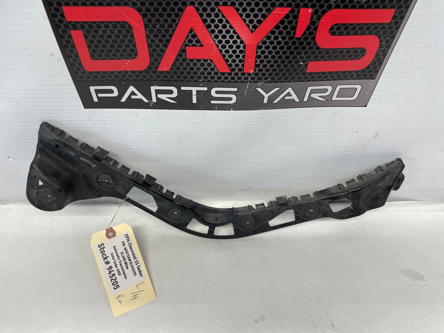 2014 Chevy SS Sedan LH Driver Rear Bumper Bracket Mount OEM - Day's Parts Yard