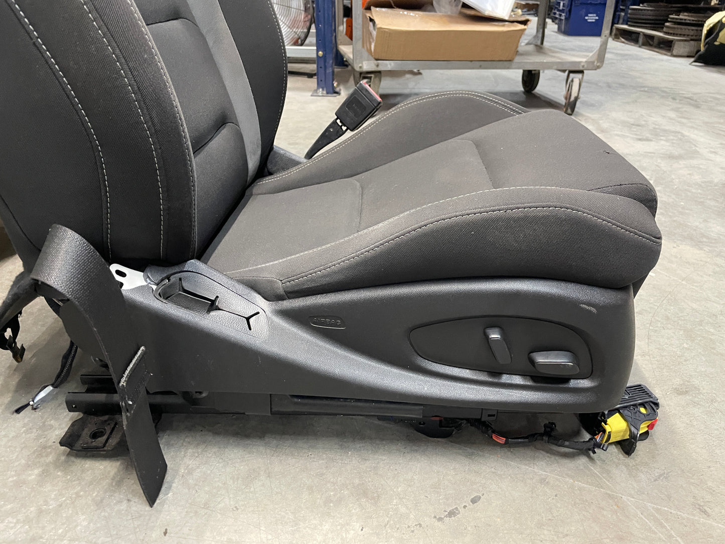 2020 Chevy Camaro SS LZ Seats Fronts and Rears Black and Gray Cloth OEM - Day's Parts Yard