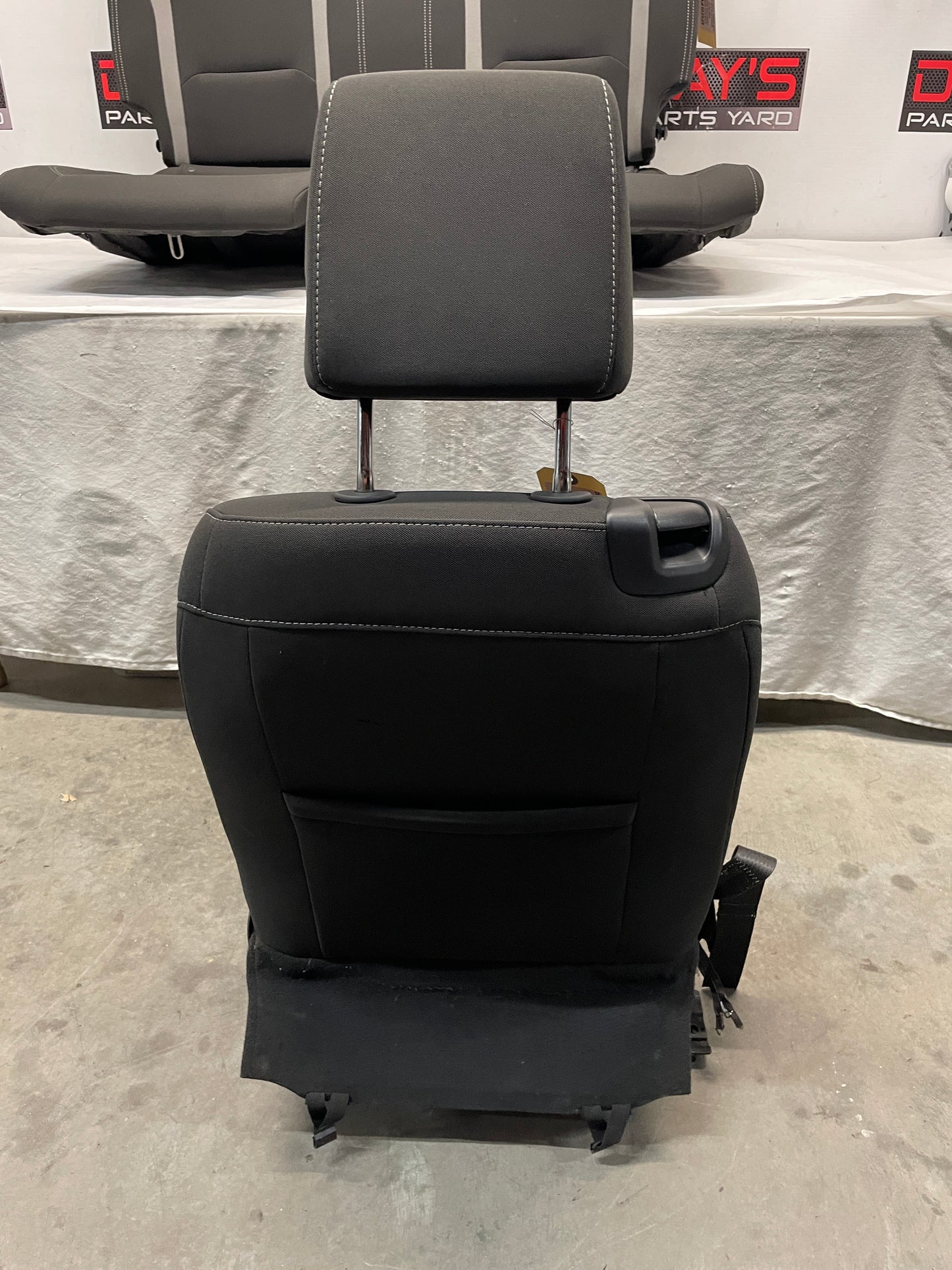 2020 Chevy Camaro SS LZ Seats Fronts and Rears Black and Gray Cloth OEM - Day's Parts Yard