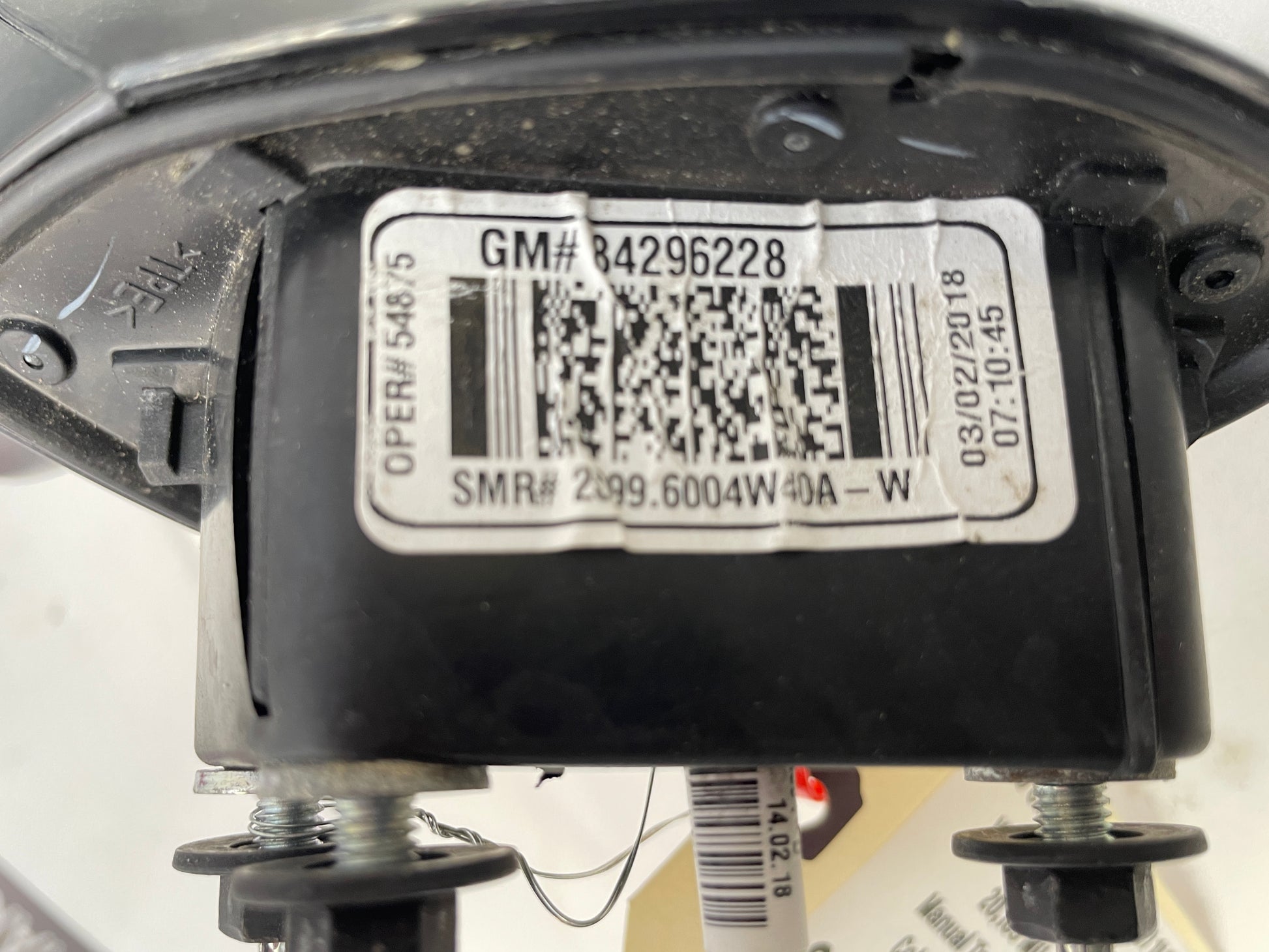 2018 Chevy Camaro ZL1 1LE RH Passenger Exterior Side Mirror Black OEM - Day's Parts Yard