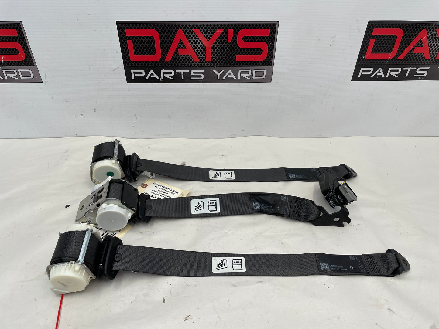 2017 Chevy SS Sedan Rear Seatbelt Seat Belt Retractor Set - Day's Parts Yard