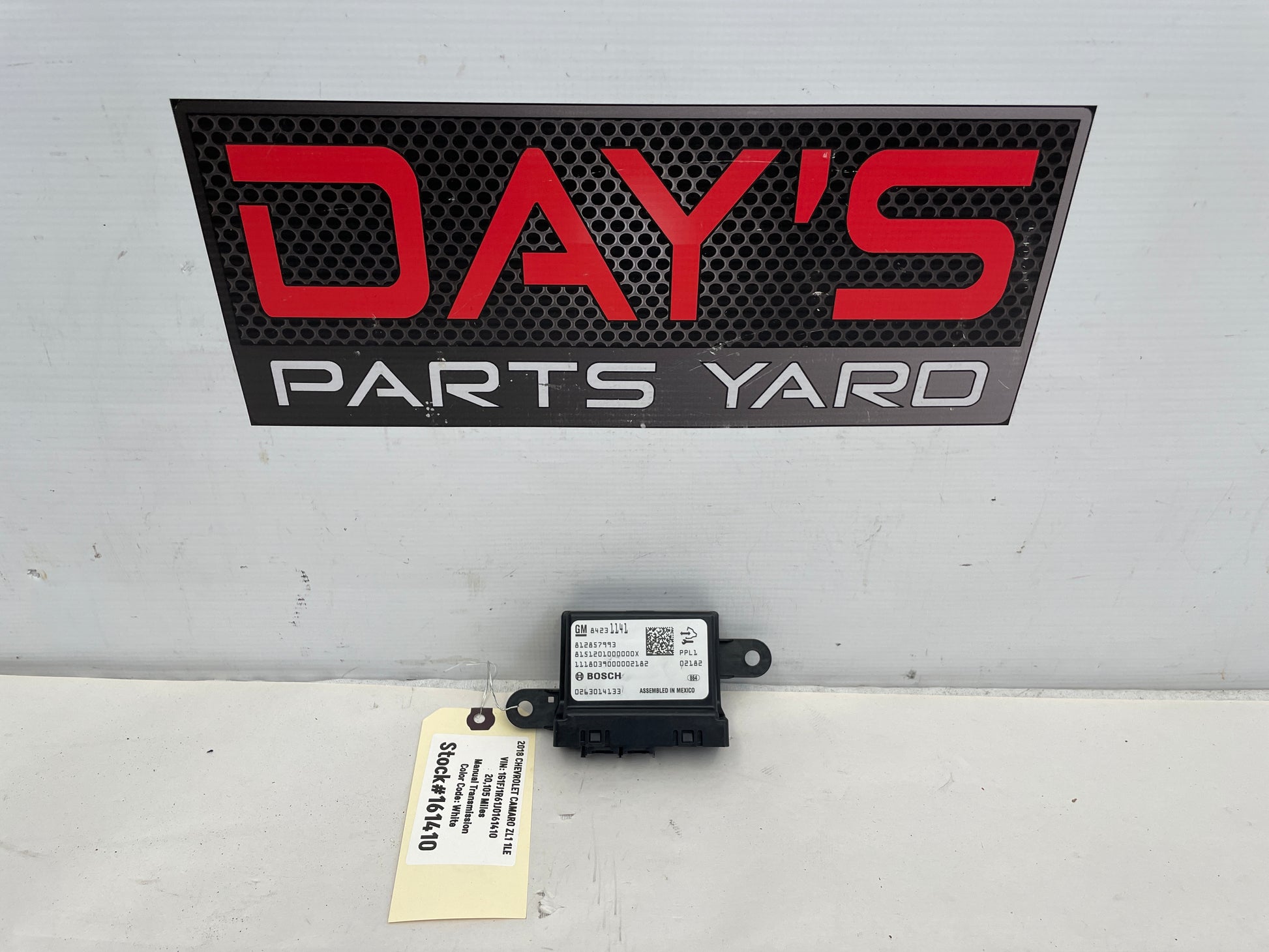 2018 Chevy Camaro ZL1 1LE Park Assist Control Module OEM - Day's Parts Yard