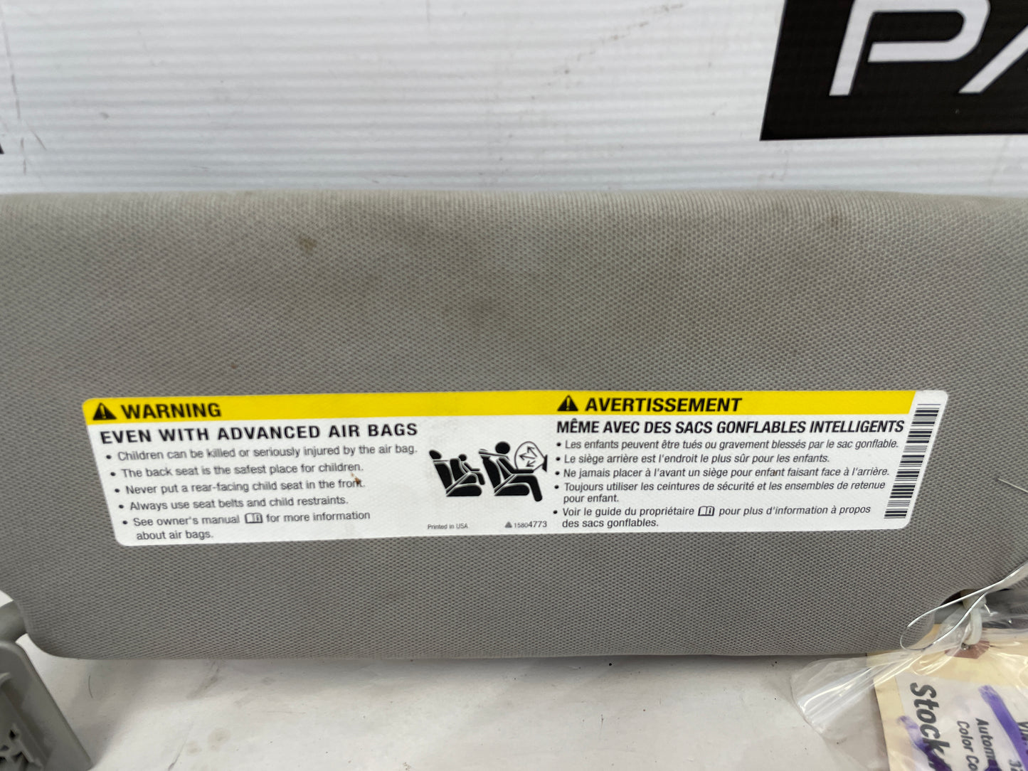 2017 Chevy SS Sedan RH & LH Sun Visor Sunvisor Set w/ Clips OEM - Day's Parts Yard