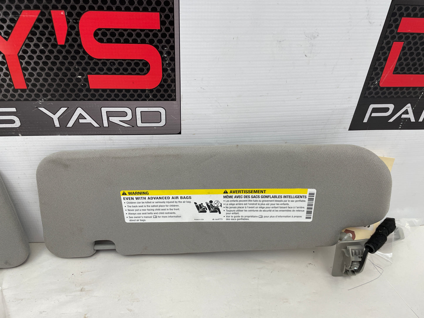 2017 Chevy SS Sedan RH & LH Sun Visor Sunvisor Set w/ Clips OEM - Day's Parts Yard