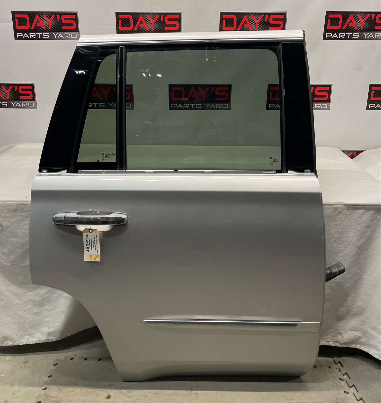 2018 Cadillac Escalade RH Passenger Rear Exterior Door Silver OEM - Day's Parts Yard