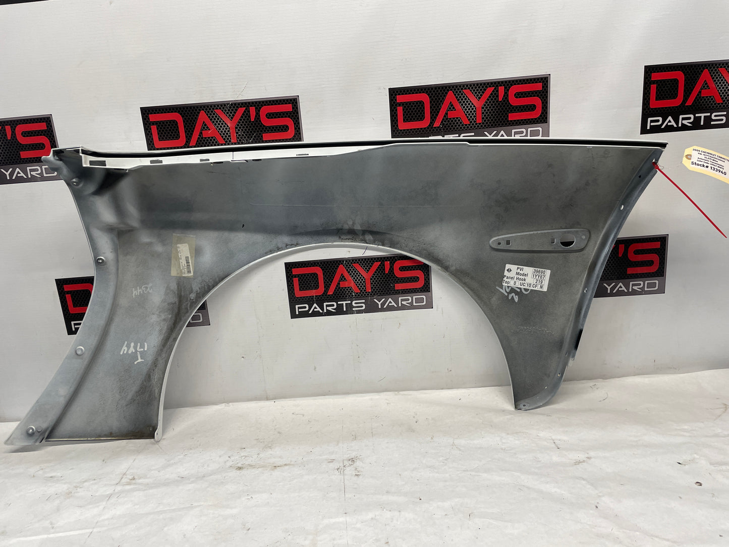 2005 Chevy C6 Corvette Convertible RH Passenger Rear Quarter Fender White OEM - Day's Parts Yard