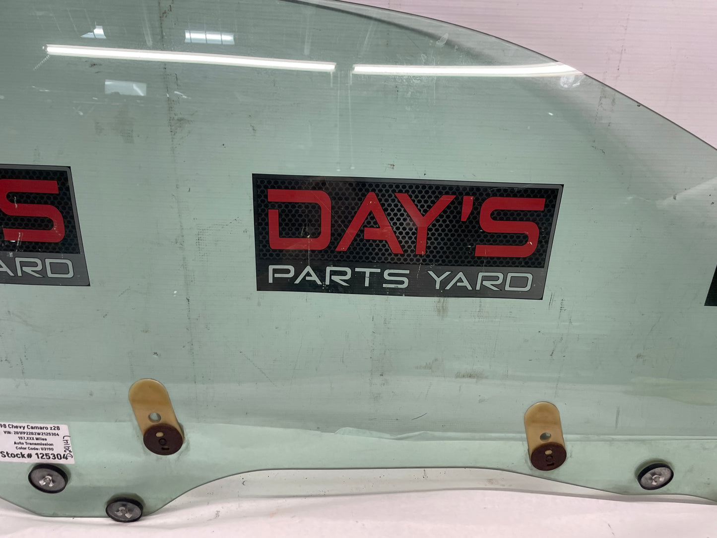 1998 Chevy Camaro Z28 RH Passenger Front Door Window Glass OEM - Day's Parts Yard