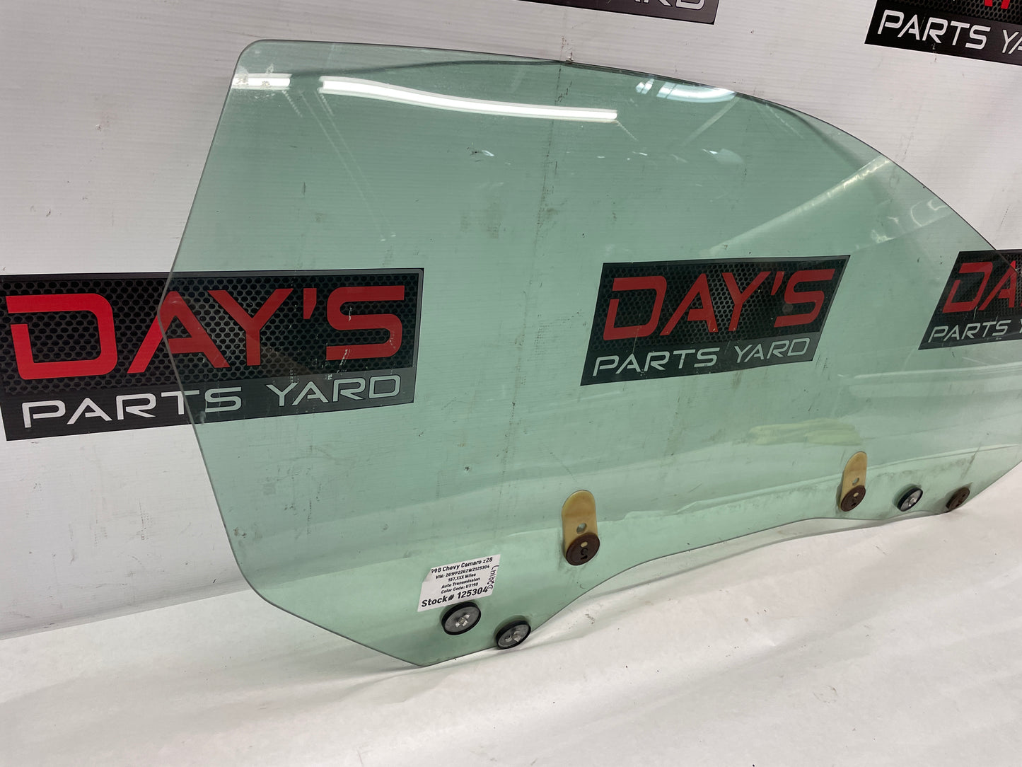 1998 Chevy Camaro Z28 RH Passenger Front Door Window Glass OEM - Day's Parts Yard