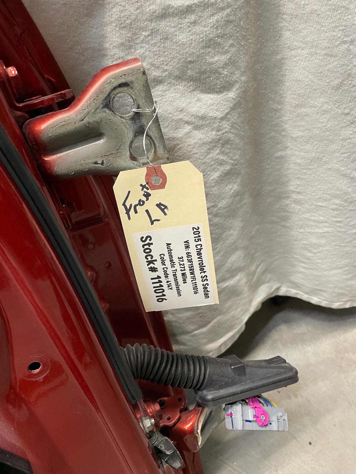 2015 Chevy SS Sedan LH Driver Front Exterior Door OEM - Day's Parts Yard