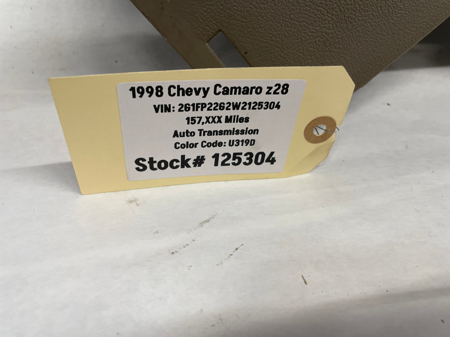 1998 Chevy Camaro Z28 LH Driver Interior Quarter Sail Panel Trim Molding Tan OEM - Day's Parts Yard