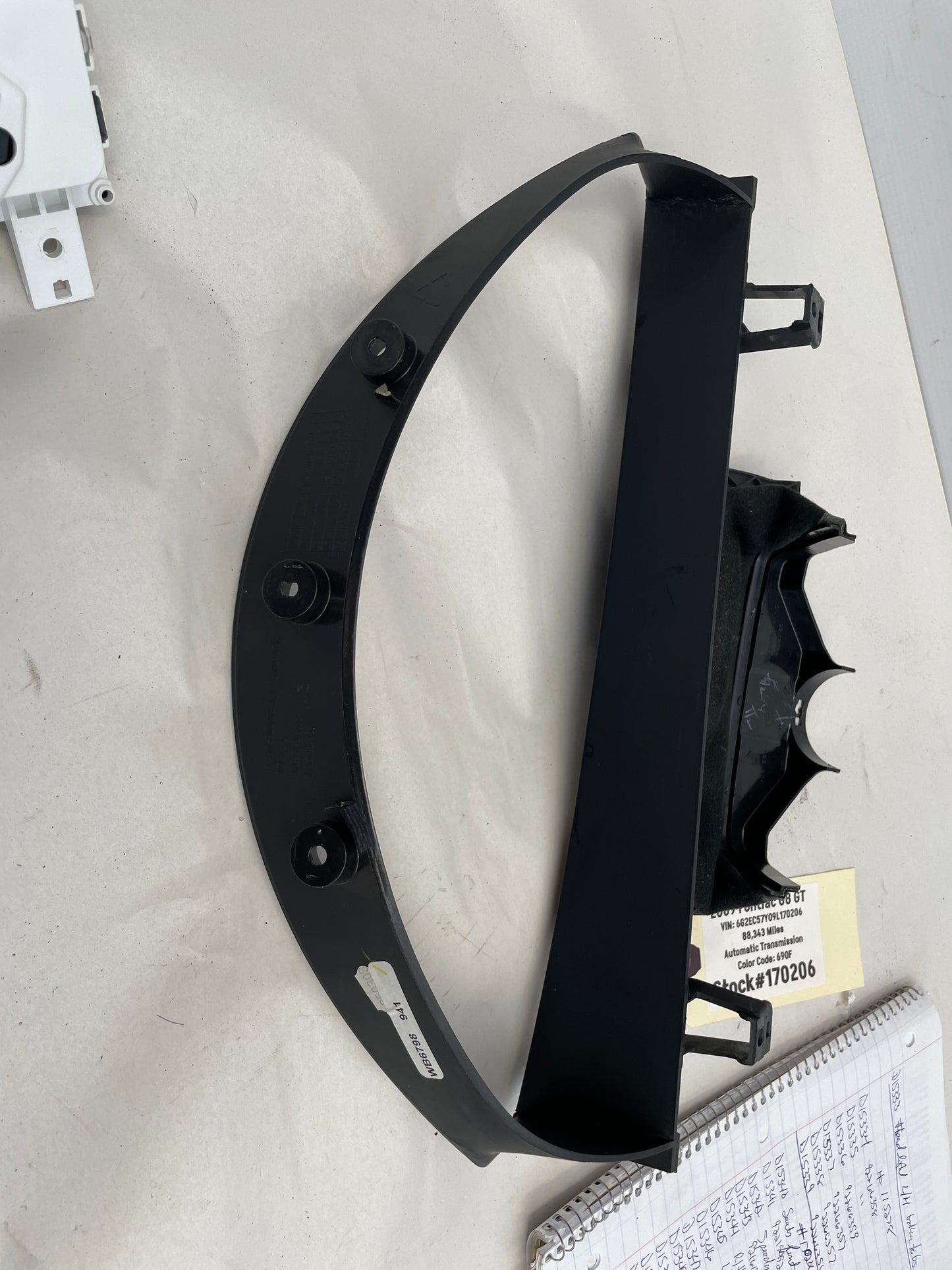 2009 Pontiac G8 GT Gauge Cluster Bezel OEM - Day's Parts Yard