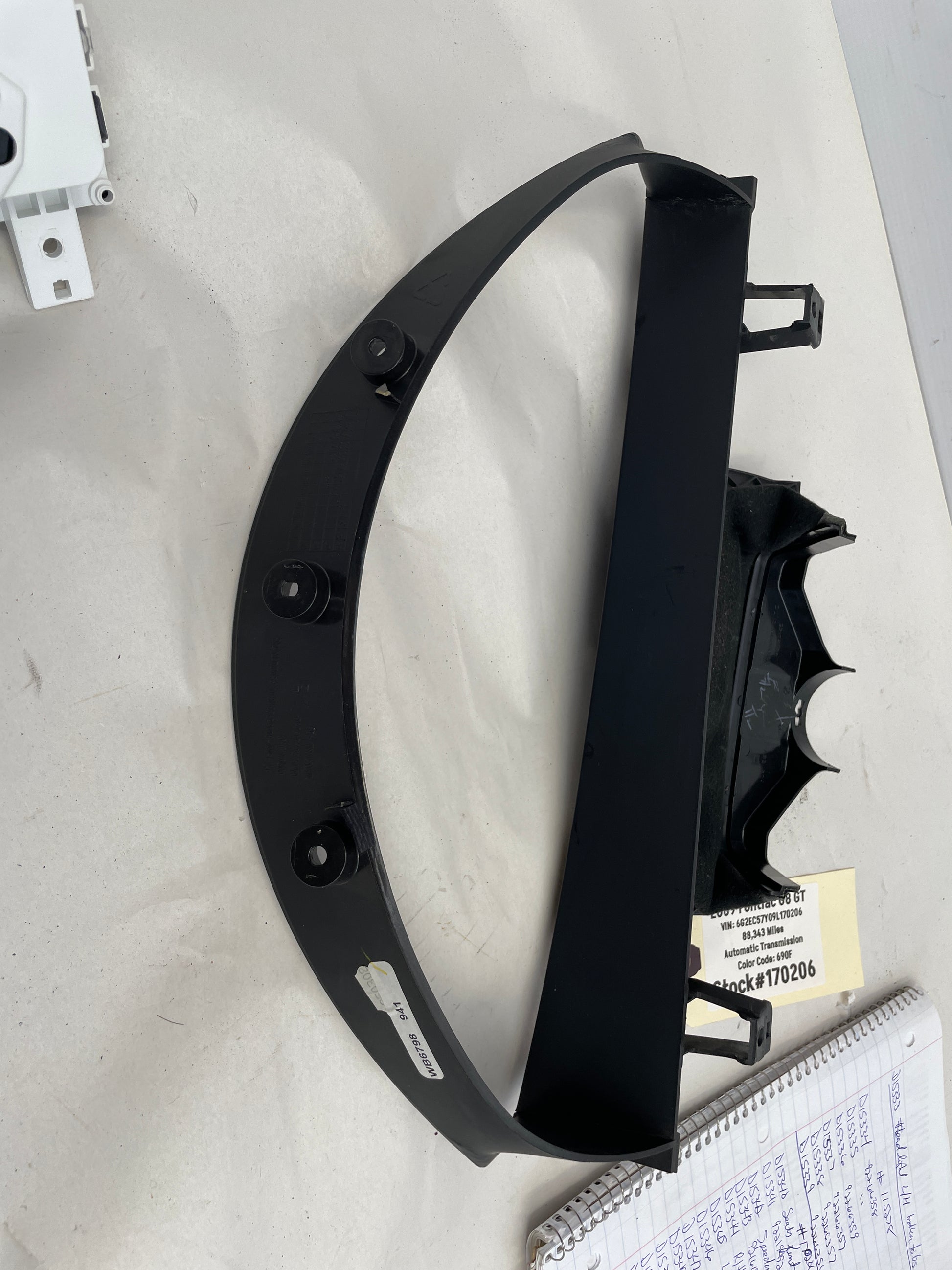 2009 Pontiac G8 GT Gauge Cluster Bezel OEM - Day's Parts Yard