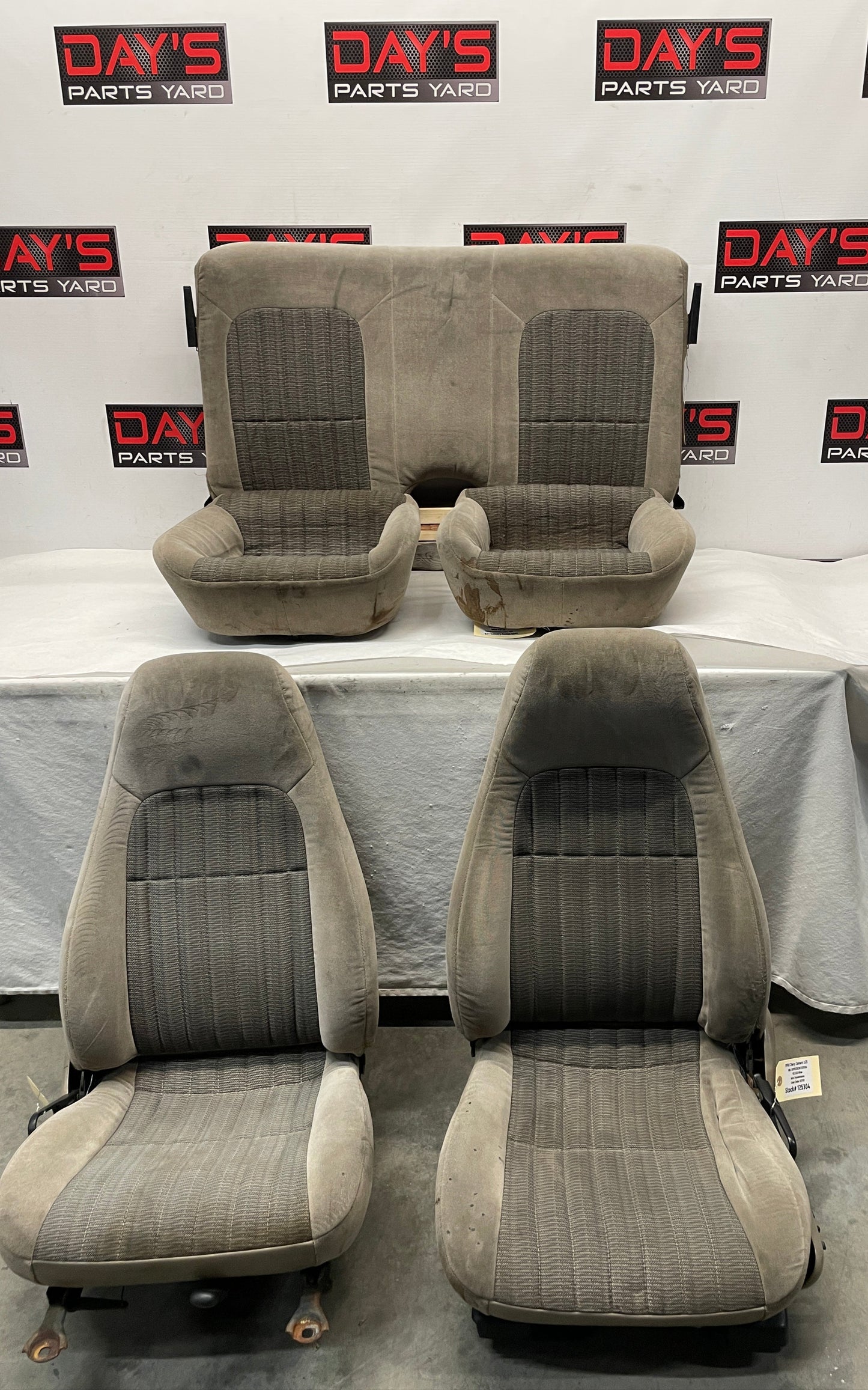 1998 Chevy Camaro Z28 Seats Fronts and Rears Tan Cloth OEM LOCAL PICK UP ONLY - Day's Parts Yard