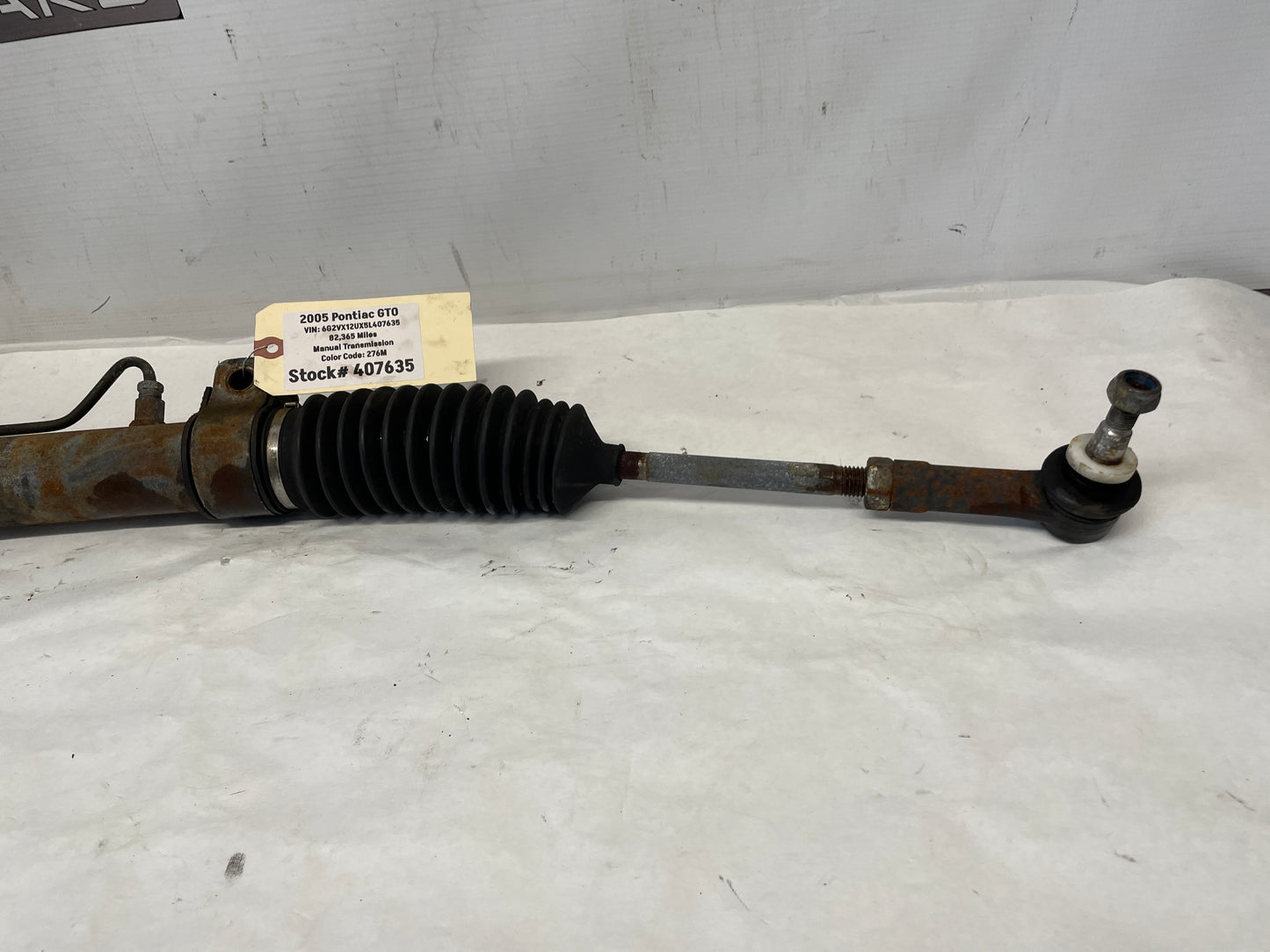 2005 Pontiac GTO Power Steering Rack and Pinion OEM - Day's Parts Yard