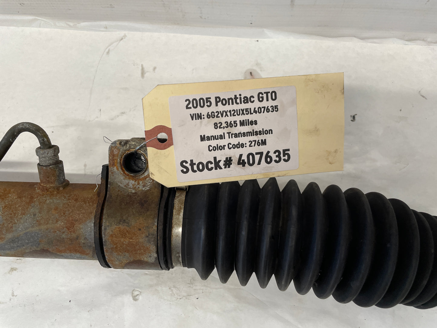 2005 Pontiac GTO Power Steering Rack and Pinion OEM - Day's Parts Yard