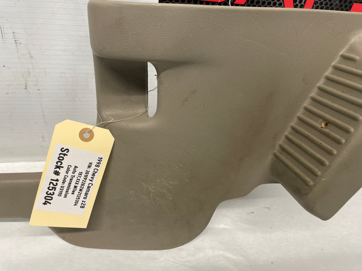 1998 Chevy Camaro Z28 LH Driver Lower Interior Kick Panel Trim Molding Tan OEM - Day's Parts Yard