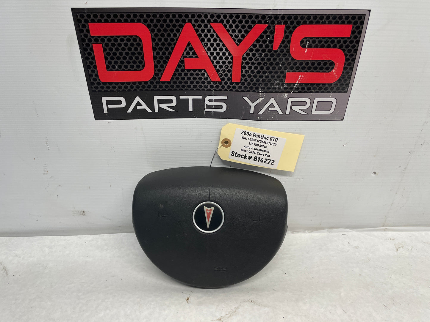 2006 Pontiac GTO Steering Wheel Airbag Air Bag OEM - Day's Parts Yard