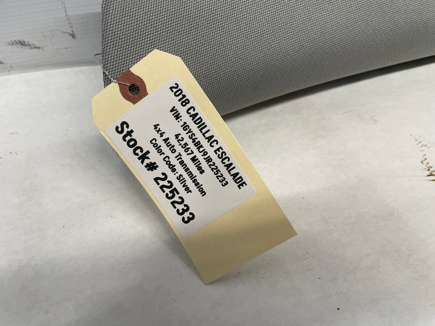 2018 Cadillac Escalade RH & LH Interior A Pillar Trim Gray OEM - Day's Parts Yard