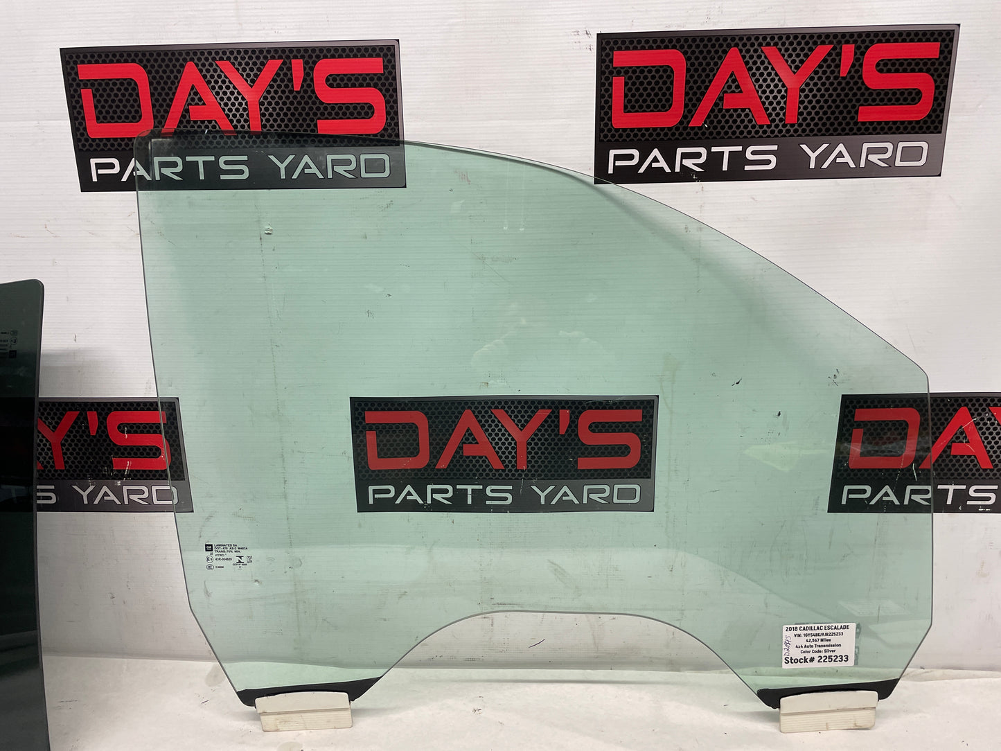 2018 Cadillac Escalade RH Passenger Front Door Window Glass OEM - Day's Parts Yard