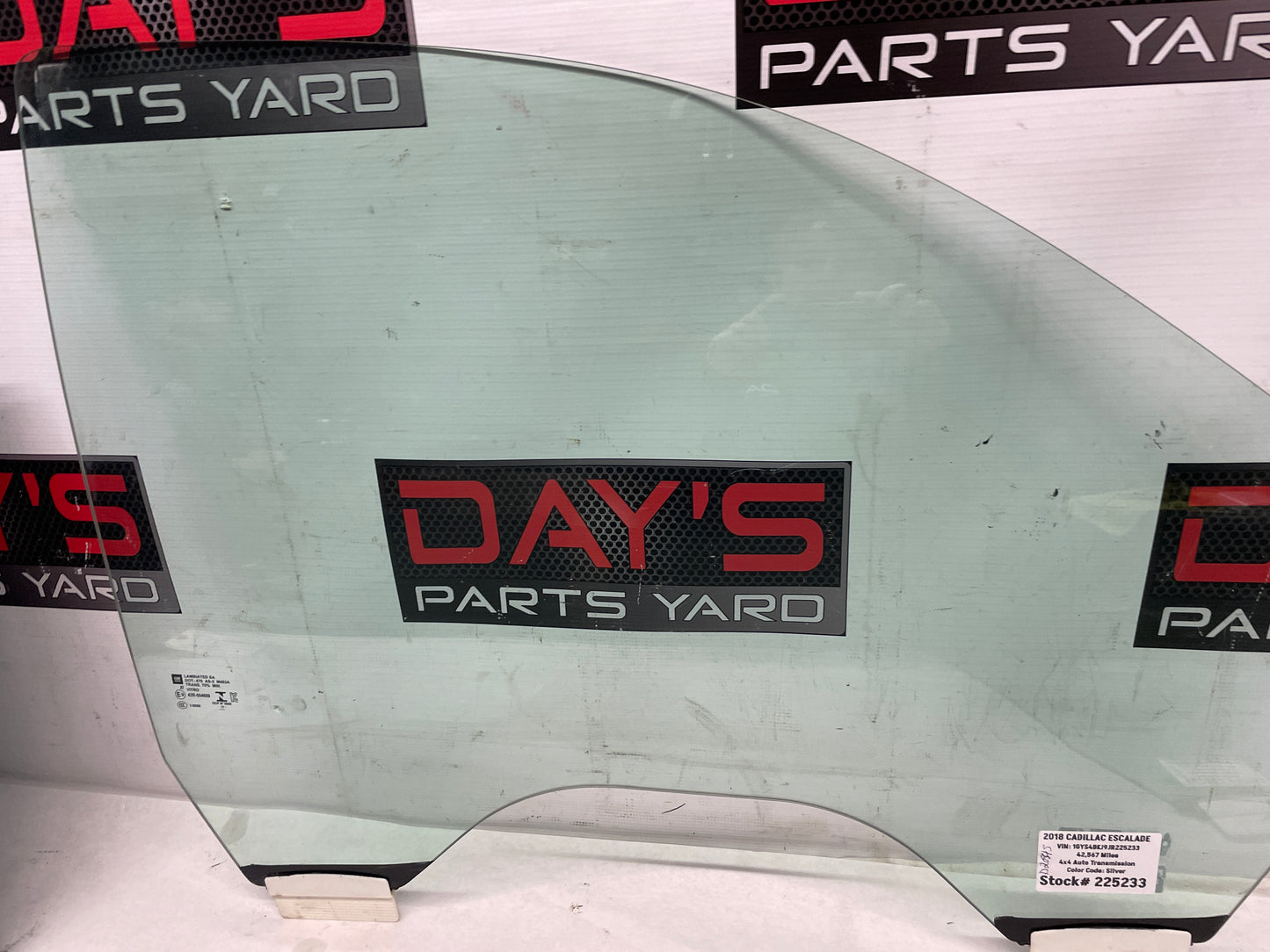 2018 Cadillac Escalade RH Passenger Front Door Window Glass OEM - Day's Parts Yard